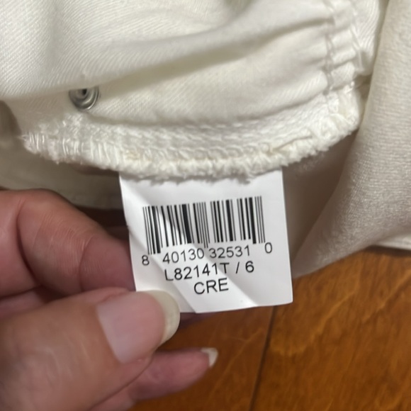 Karen Kane Natural Wide Leg Jeans Size 6 High-Rise Coastal Nautical Sailor - Picture 13 of 15